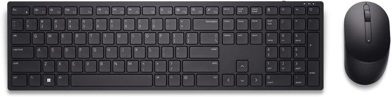 Dell KM5221W-KB+MS Wireless Keyboard and Mouse, Black