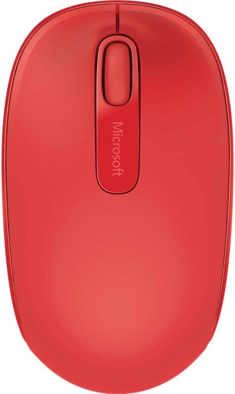 Microsoft 1850 3 Button Wireless Mobile Mouse - Flame Red