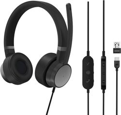 Lenovo Go Wired ANC Headphones Wired Headband Car/Home Office USB Type C Black 4XD1C99223