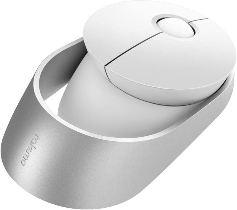 Rapoo Ralemo Air 1 Wireless Mouse (Multi Mode Connect upto 3 devices with Bluetooth 3.0, 5.0 & 2.4 GHz) Adjustable 1600 DPI, Silent mouse, Rechargeable eco-friendly wireless charging mouse (WHITE)