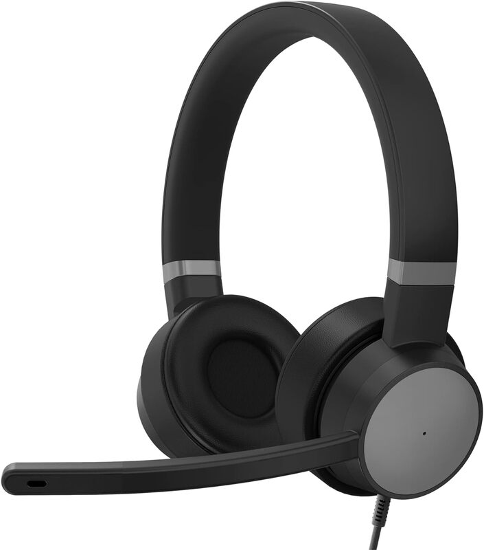 Lenovo Go Wired ANC Headphones Wired Headband Car/Home Office USB Type C Black 4XD1C99223