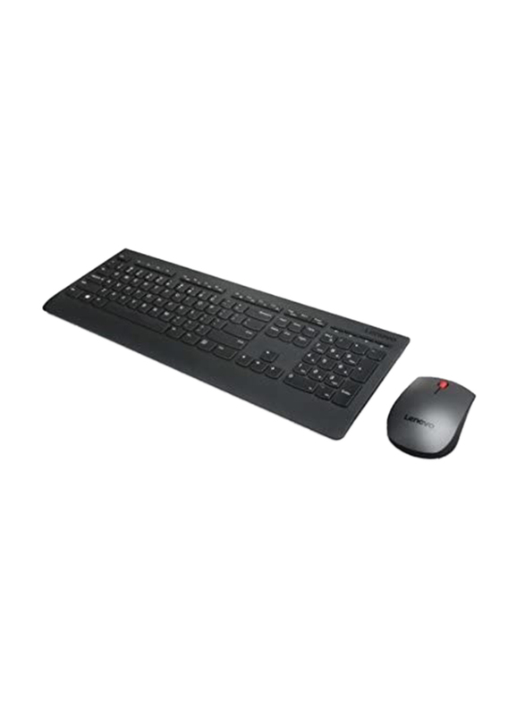 Lenovo UltraSlim Plus Wireless English/Arabic Keyboard & Mouse, Black