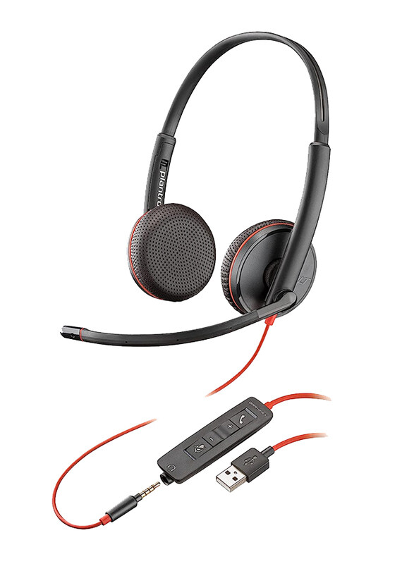 

Plantronics Blackwire 3225 On-Ear USB-A Wired Mono Headset, Black