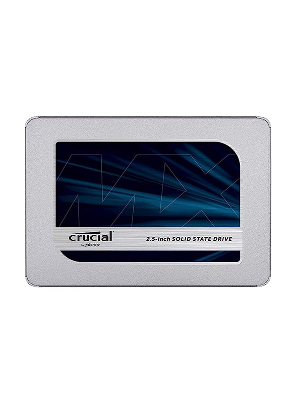 Crucial MX500 500GB 3D NAND SATA 2.5 Inch Internal SSD Up to 560MB/s MX500 3D NAND SATA 2.5 Inch Internal SSD (500GB), Grey/Blue
