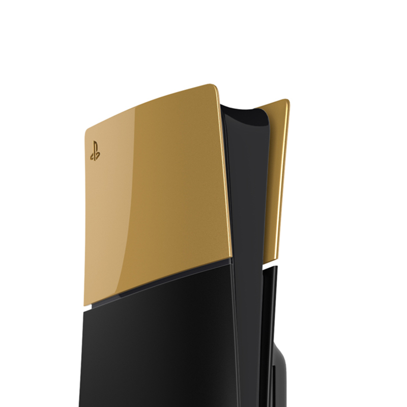 MERLIN CRAFT SONY PS5 SLIM DISC EDITION 1TB SINGLE CONTROLLER GOLDEN BLACK NEW 2023 MODEL