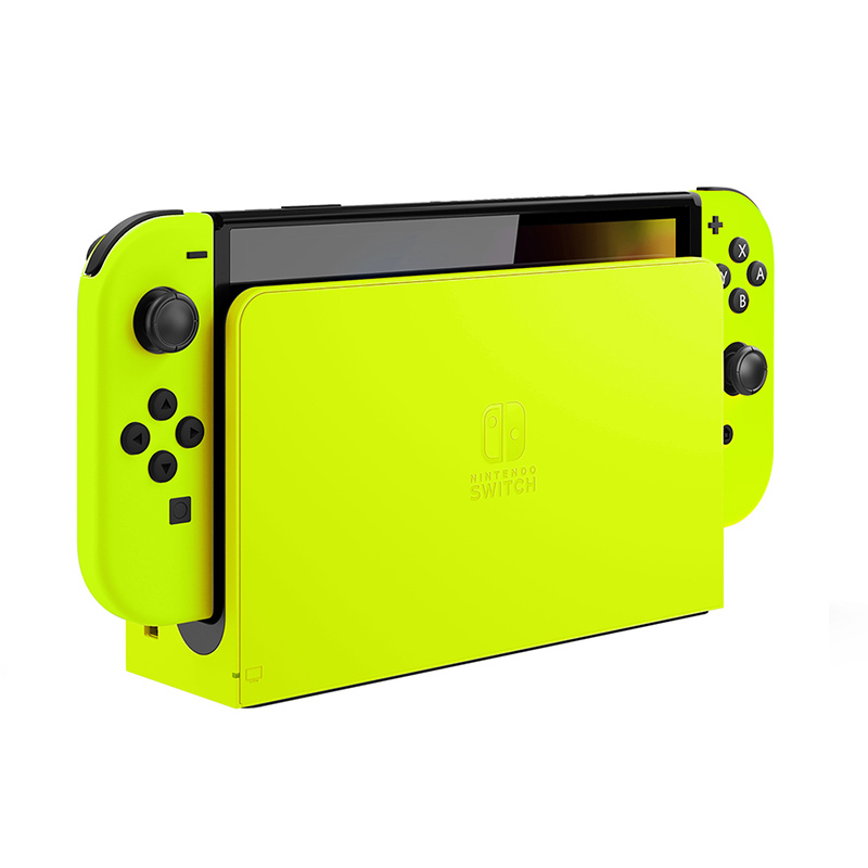 Merlin Craft Customized Nintendo Switch OLED Neon Yellow