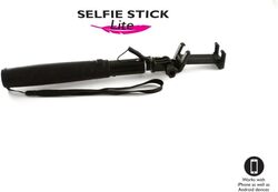 Merlin Lite Selfie Stick for Multi Devices- Black Works with GoPro camera Compatible with iOS and Android Extends up to 2.6 feet