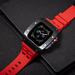 Merlin Craft Customized Case for Apple Watch S8/S7 45mm C1 Black with Red