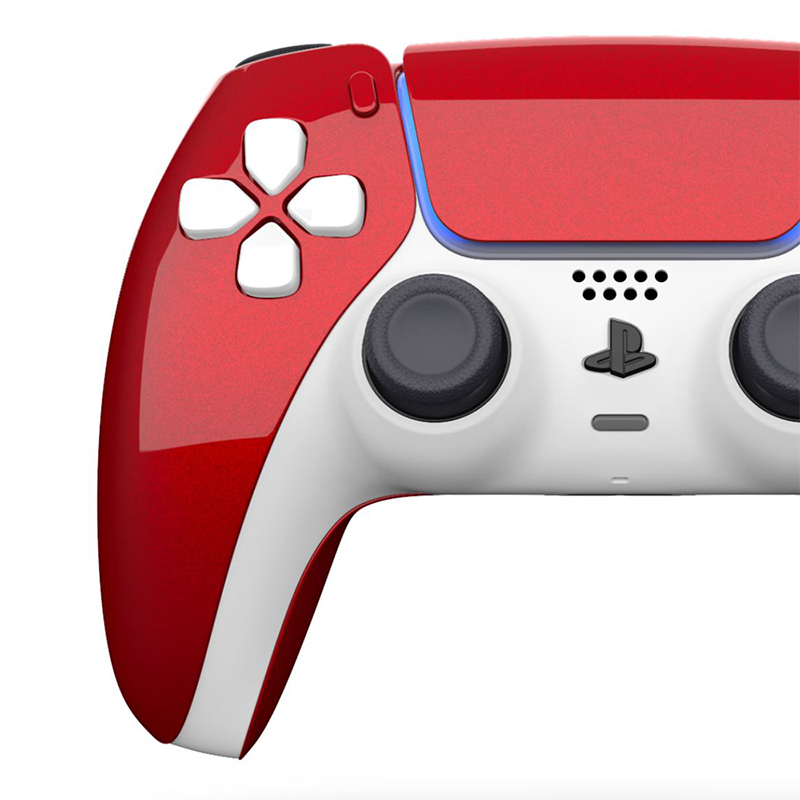 MERLIN CRAFT CUSTOMIZED SONY DUAL SENSE GAMING CONTROLLER FOR PS5 & PS5 SLIM DIAMOND RED NEW 2024 DESIGN