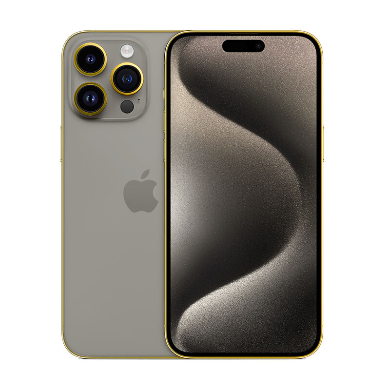 MERLIN CRAFT IPHONE 15 PRO MAX 256GB EDGE OF GOLD NATURAL TITANIUM