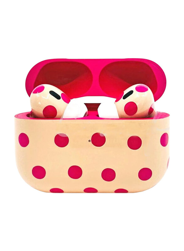

Merlin Apple Airpods Pro Gen 2c Wireless In-Ear Noise Cancelling Headphones, Polka Pink