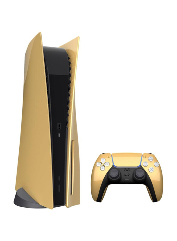 

Merlin Craft PlayStation PS5 Customized Gaming Console, With 1 Controllers, International Disc Version, Metallic Gold