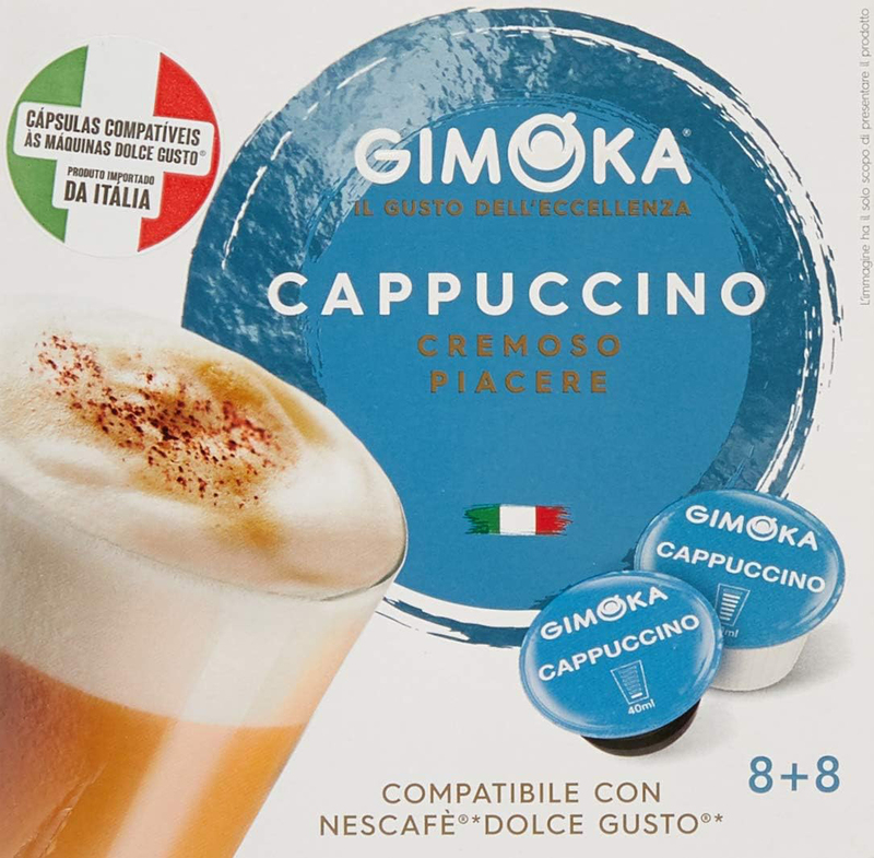 Gimoka Dolce Gusto Cappuccino Coffee Capsules, 16 Capsules