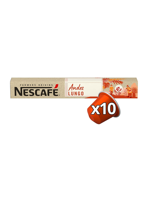 Nescafe Farmers Origins Andes Espresso Lungo Coffee Capsules, 10 Capsules