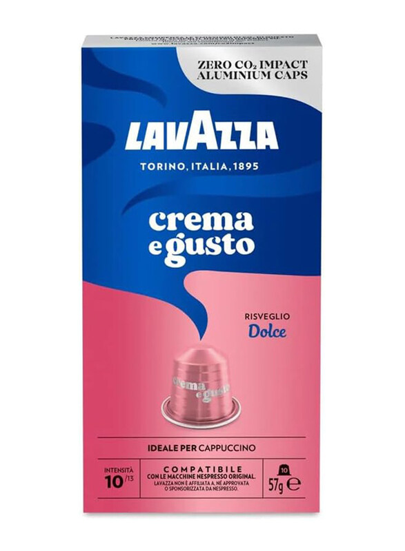 

Lavazza Crema E Gusto Dolce Aluminium Coffee Capsules, 10 Capsules