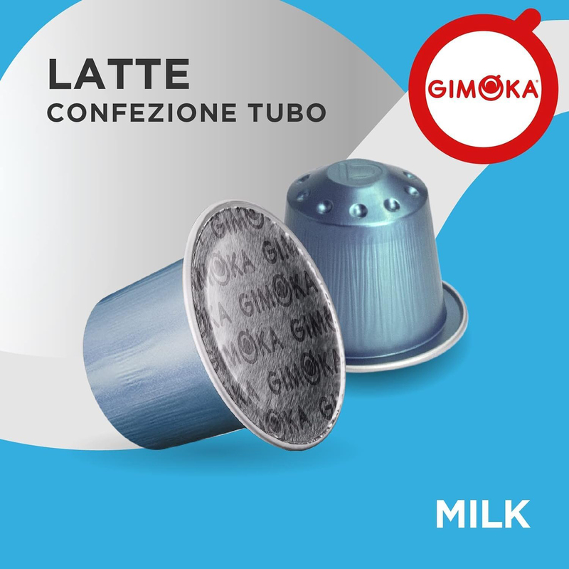 Gimoka Latte Aluminium Coffee Capsules, 10 Capsules