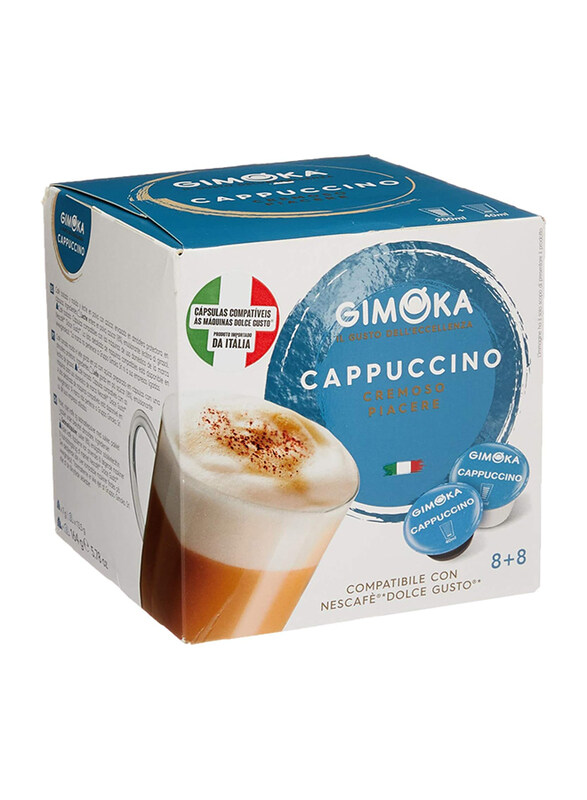 

Gimoka Cappuccino Coffee Capsules for Dolce Gusto, 8 + 8 Capsules, 164g