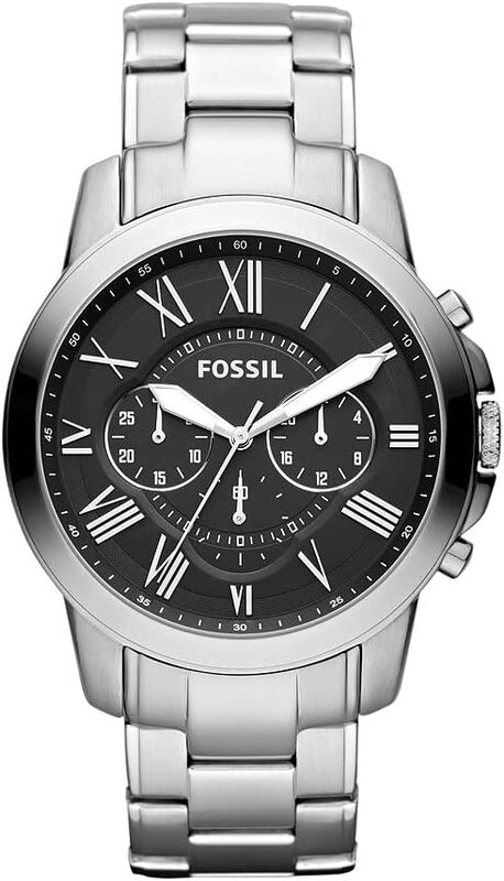 Fossil Mens Quartz Watch, Chronograph Display and Stainless Steel Strap FS4736