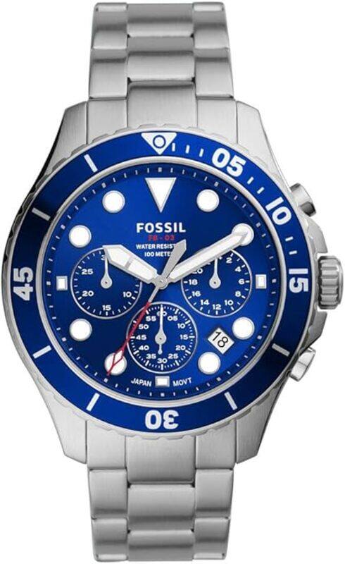 

Fossil FB-03 Men's Chronograph Stainless Steel Watch with Blue Dial FS5724
