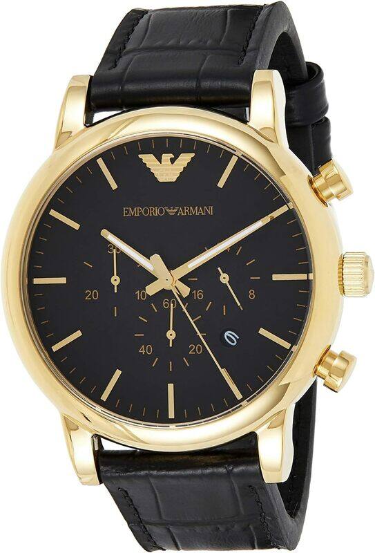 

Emporio Armani Men's AR1917 Dress Black Leather Watch