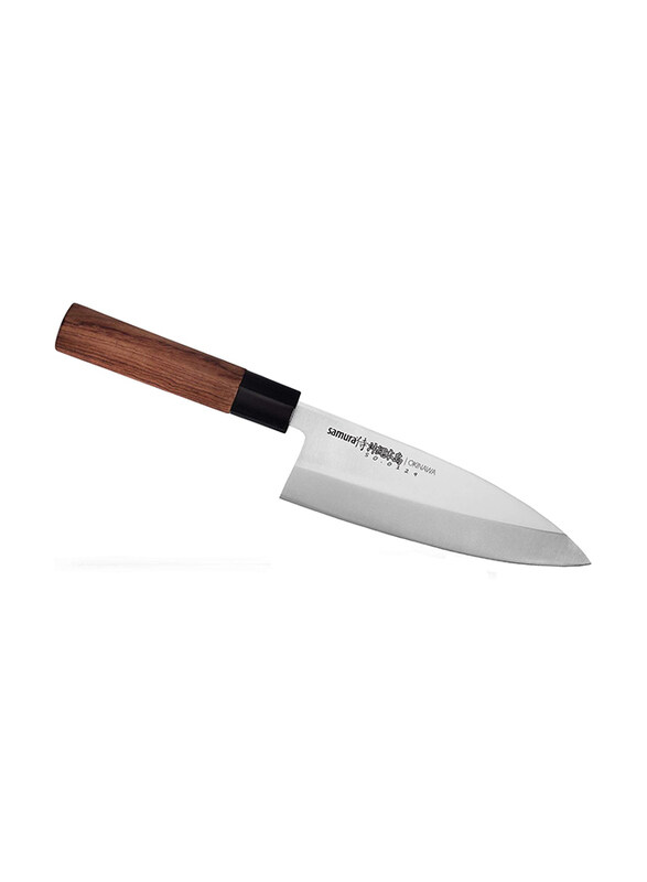 

Samura 6.7-Inch Okinawa Stonewash Gyuto Knife, Brown/Silver