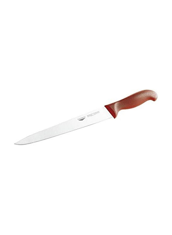Paderno 25cm Coltello Affettare Cook's Knife, Silver/Red