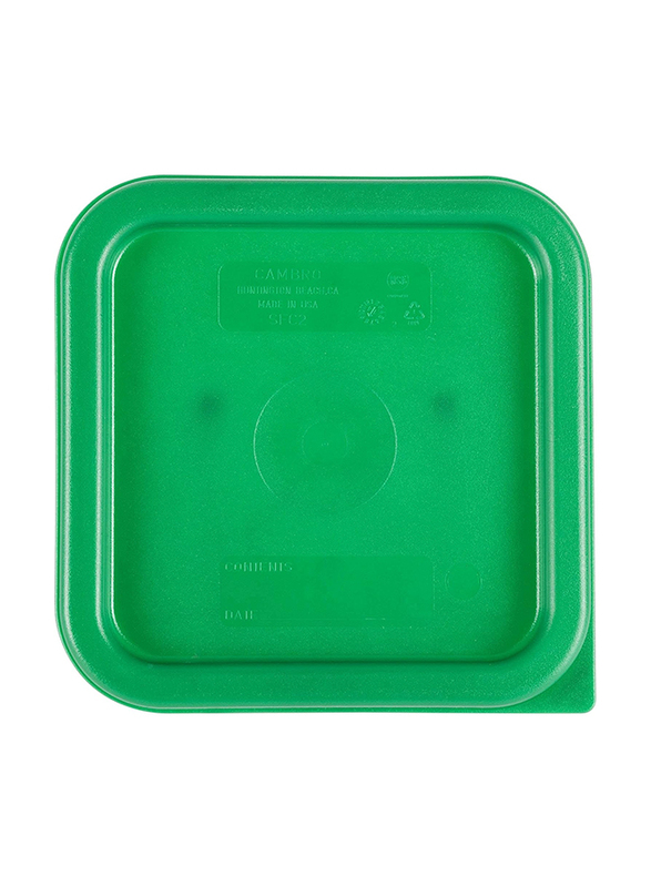 Cambro Polycarbonate Square Food Storage Containers With Lid, 2 Pieces, Clear/Green