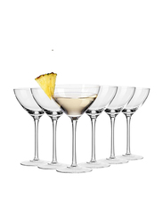 Krosno 8.3oz 6-Piece Set Martini Cocktail Glasses, Transparent
