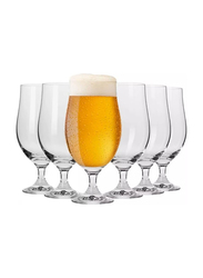 Krosno 16.9oz 6-Piece Set Beer Glasses, Transparent