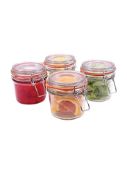 Tablecraft Condiments & Canning Resealable Jar, 4 Pieces, Clear