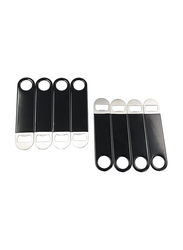 Yesdate 8-Piece Stainless Steel Bar Blade Bottle Opener with Coated Handle, Black