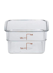 Cambro Food Storage Container, 2 Liters, 2SFSCW135, Clear