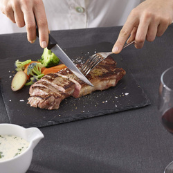 Paderno 12cm Steak Knife, Silver/Black