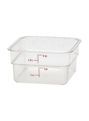 Cambro Food Storage Container, 2 Liters, 2SFSCW135, Clear