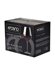 Krosno 16.6oz 6-Piece Set Red Wine Glasses, Transparent