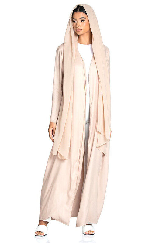 

Kayfi.com Kayfi Ruched Away Abaya In Champagne, UK 12, Pink