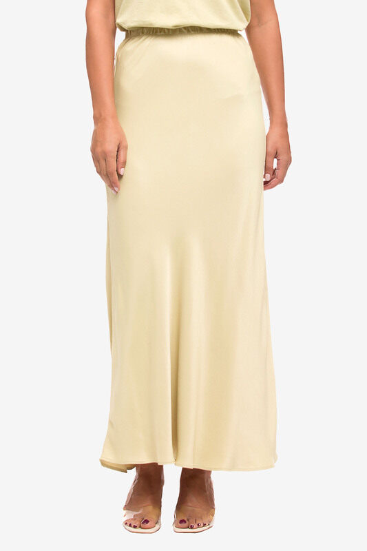 

Kayfi.com Kayfi Yellow High Waist Flared Skirt, 12 UK, Black