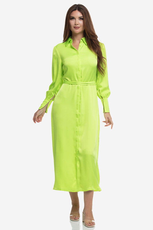 

Kayfi.com Green Tie Up Shirt Dress, 12 UK, Yellow