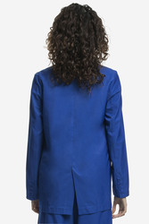 Blue Lapel Collar Jacket, 8 UK, Blue