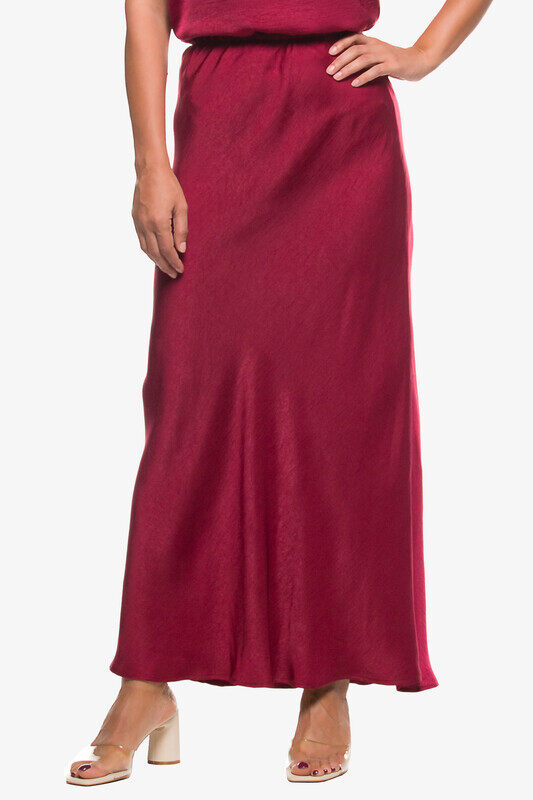 

Kayfi.com Kayfi Burgundy High Waist Flared Skirt, 14 UK, Red