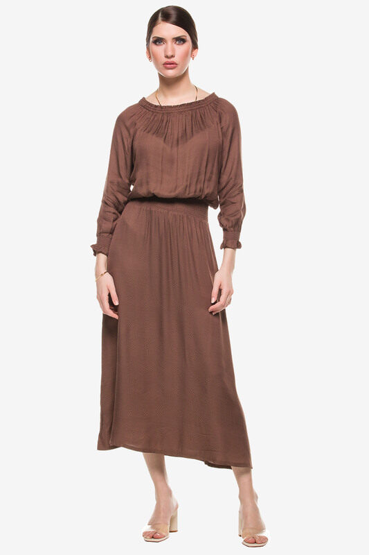 

Kayfi.com Brown Bohemian Midi Dress, 14 UK, Brown