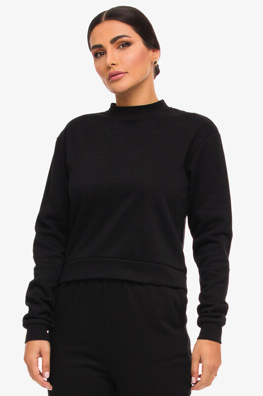 

Kayfi Black Round Neck Sweatshirt, 12 UK, Black