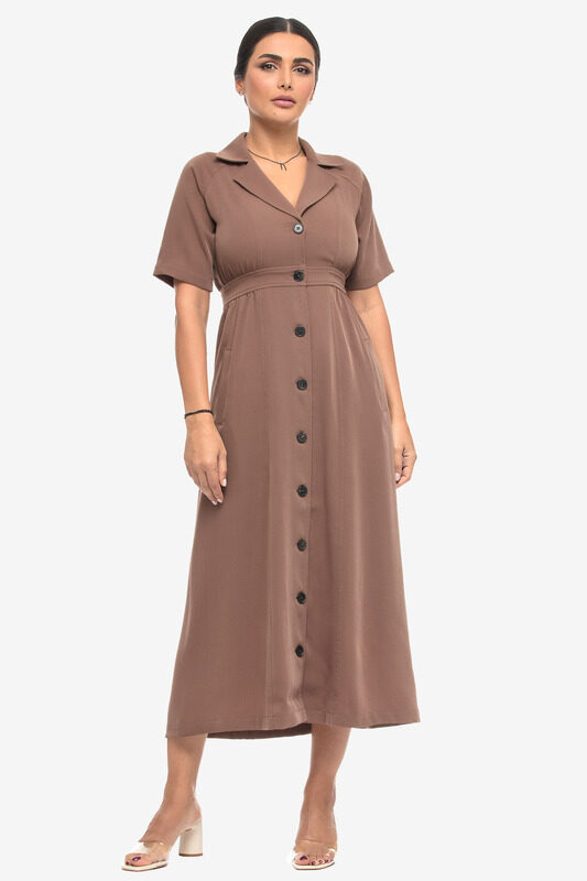 

Kayfi.com Brown Trench Dress, 14 UK, Brown