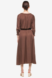 Brown Bohemian Midi Dress, 16 UK, Brown