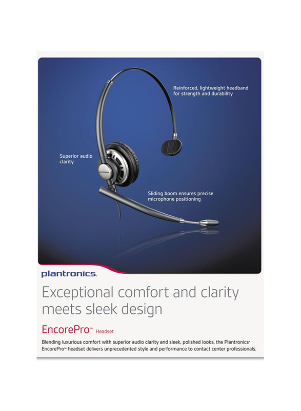 Plantronics Wired Over-Ear Customer Service Headset, PLNHW710, Black