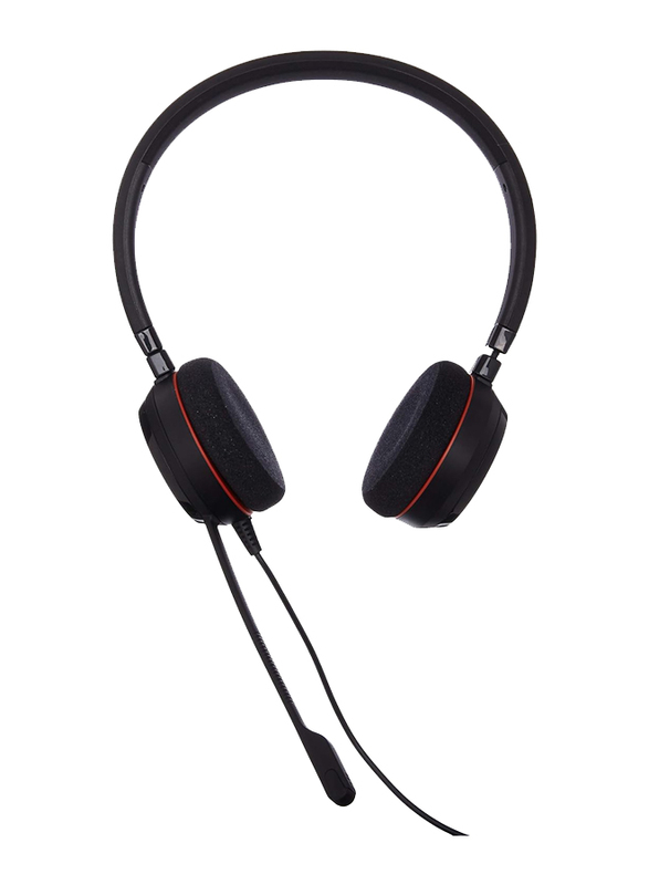Jabra Evolve 20 MS Wired Over-Ear Stereo Headset, Black