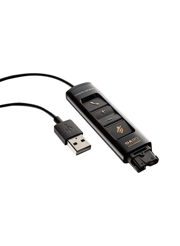 Plantronics DA90 USB Audio Processor, 201853-01, Black