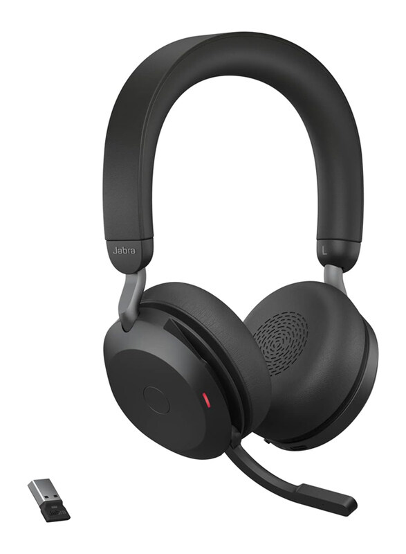 

Jabra Evolve2 75 Wireless Over-Ear Noise Cancelling PC Headset with 8-Microphone Technology, Black