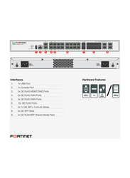 Fortinet FortiGate 100F Network Security Appliance, FG-100F-BDL-811-12, White