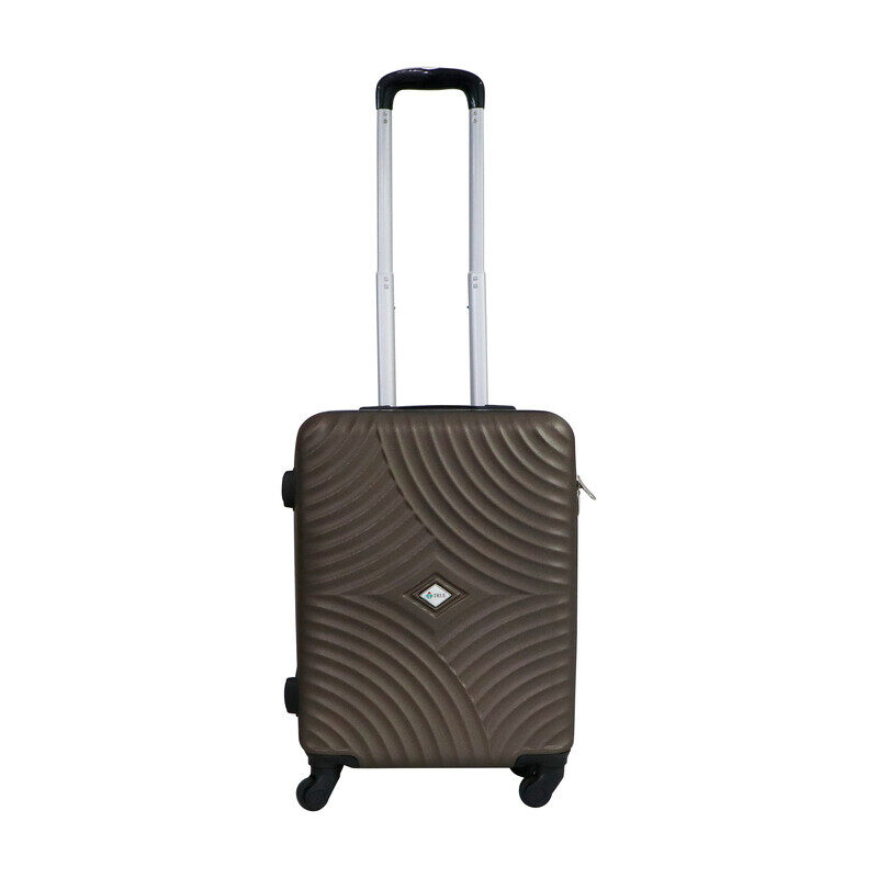 

Generic Brown Fiber Hard Shell Spinner Wheels Trolley Luggage, 20 Inches